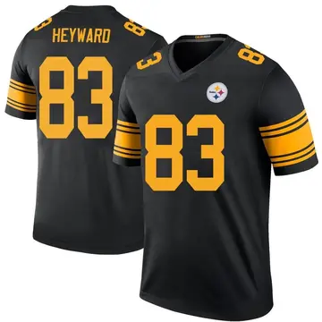 Connor Heyward Men's Nike Black Pittsburgh Steelers Alternate Custom Game Jersey Size: Medium