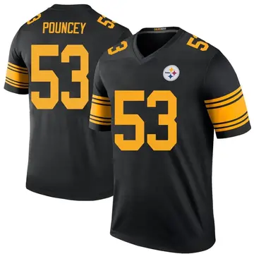 MAURICE POUNCEY PITTSBURGH STEELERS COLOR 8X10 COLOR-RUSH UNIFORM VS RAVENS