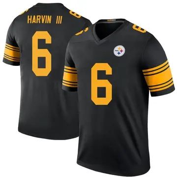 NFL_Jerseys 08D Jersey Pittsburgh''Steelers'' #6 Pressley Harvin 22 Najee  Harris 11 Chase Claypool''NFL''Women Custom Black Color Rush Limited 